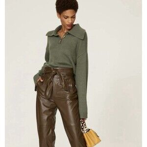 Sweet Baby Jamie Sage Collared Sweater Size Small